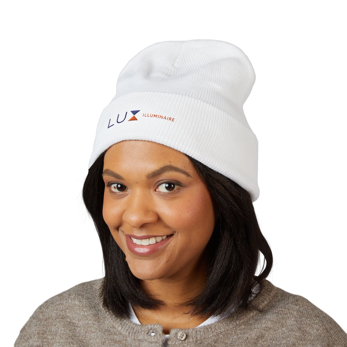 Classic Cuffed Beanie (Black Embroidered LUX Logo)