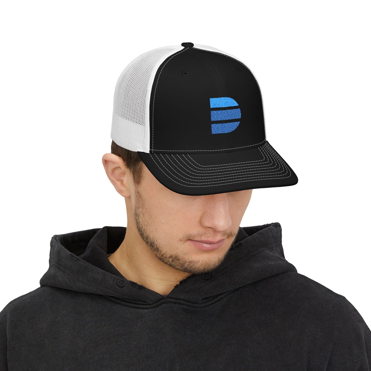 D Icon Snapback Trucker Cap (Embroidery)
