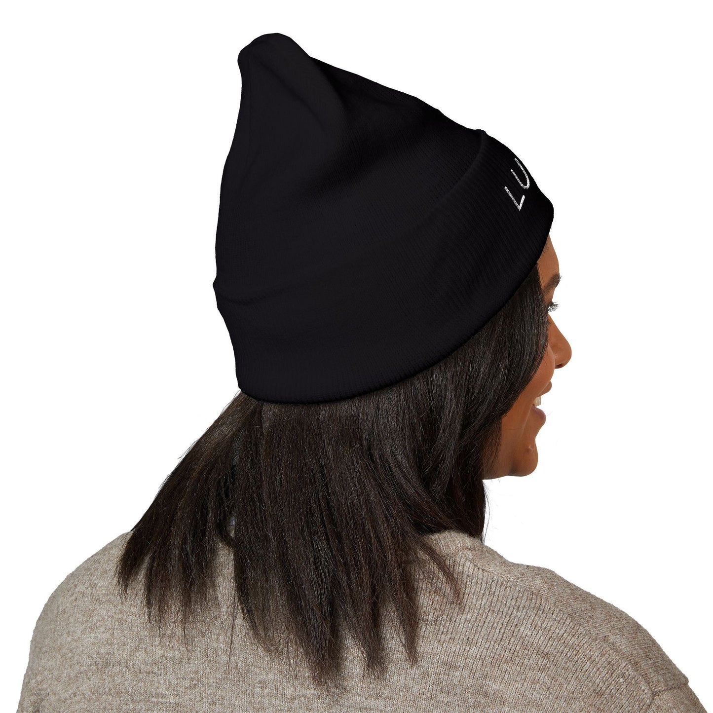 Classic Cuffed Beanie (White Embroidered LUX Logo)