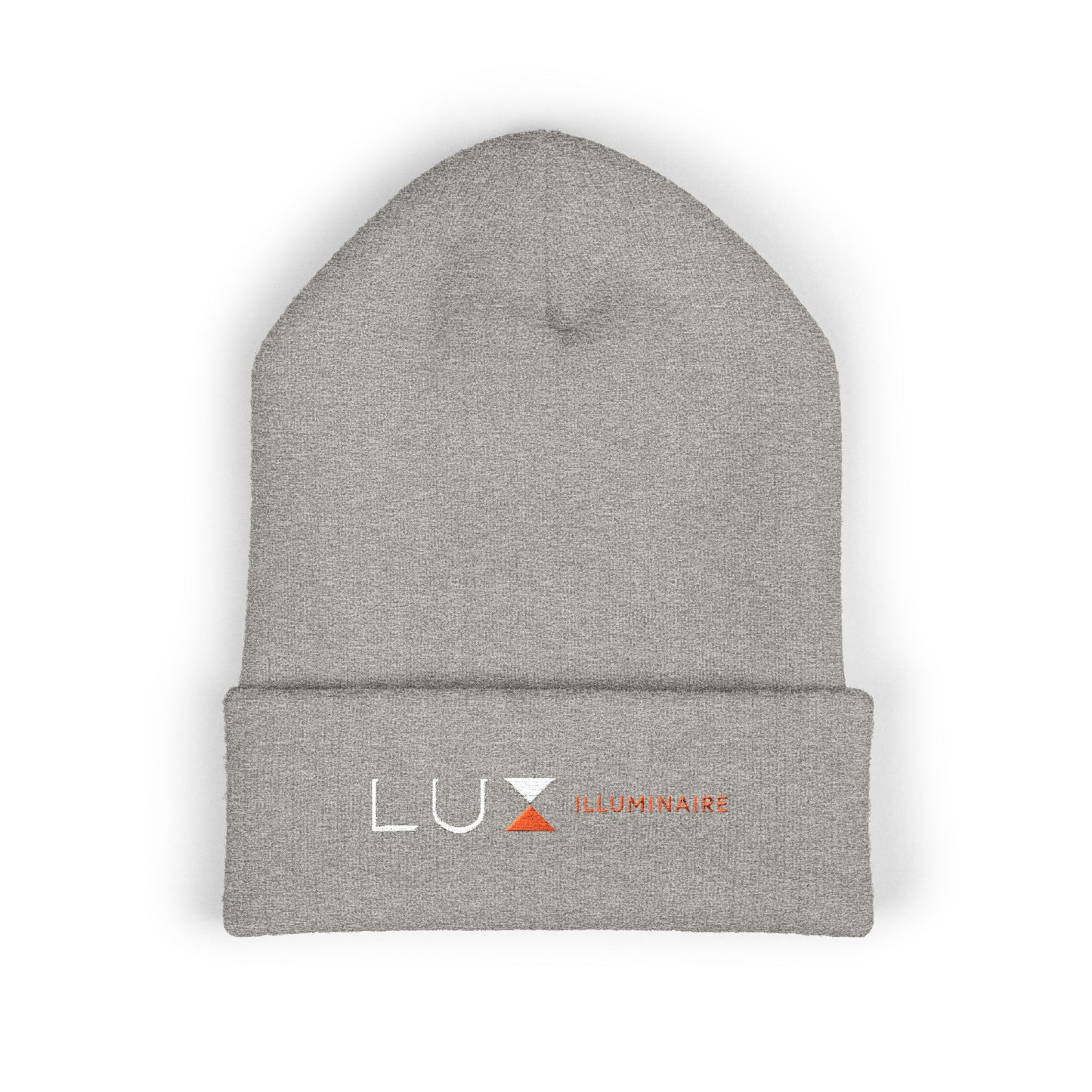 Classic Cuffed Beanie (White Embroidered LUX Logo)