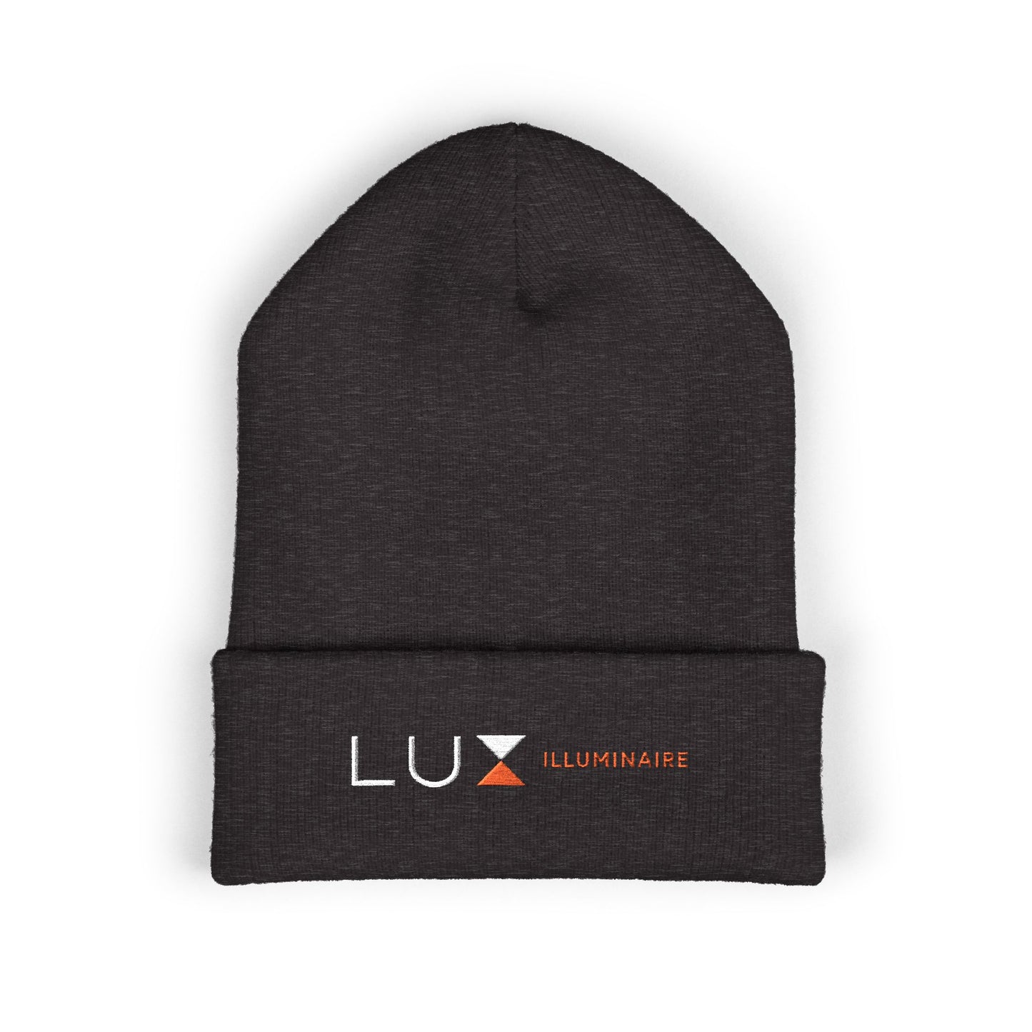 Classic Cuffed Beanie (White Embroidered LUX Logo)