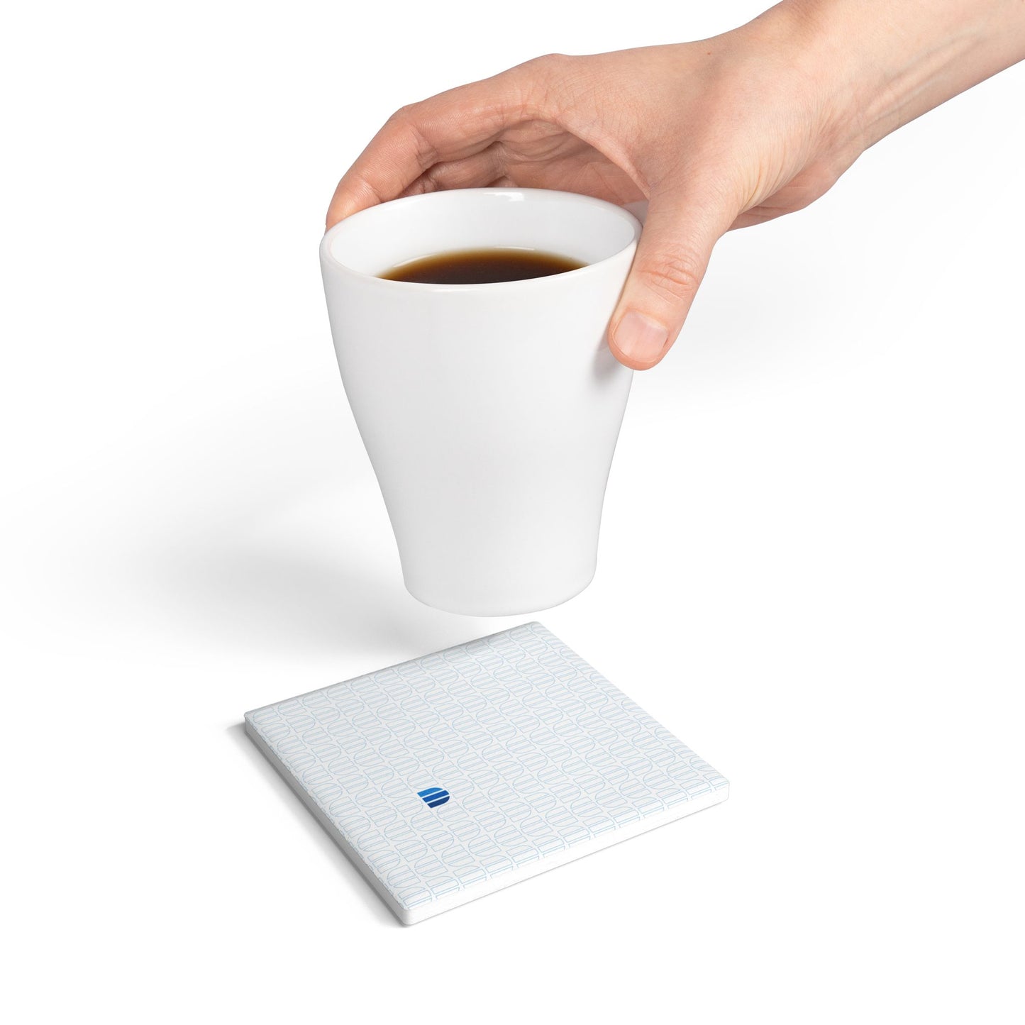 Blue Dekko Ceramic Coaster