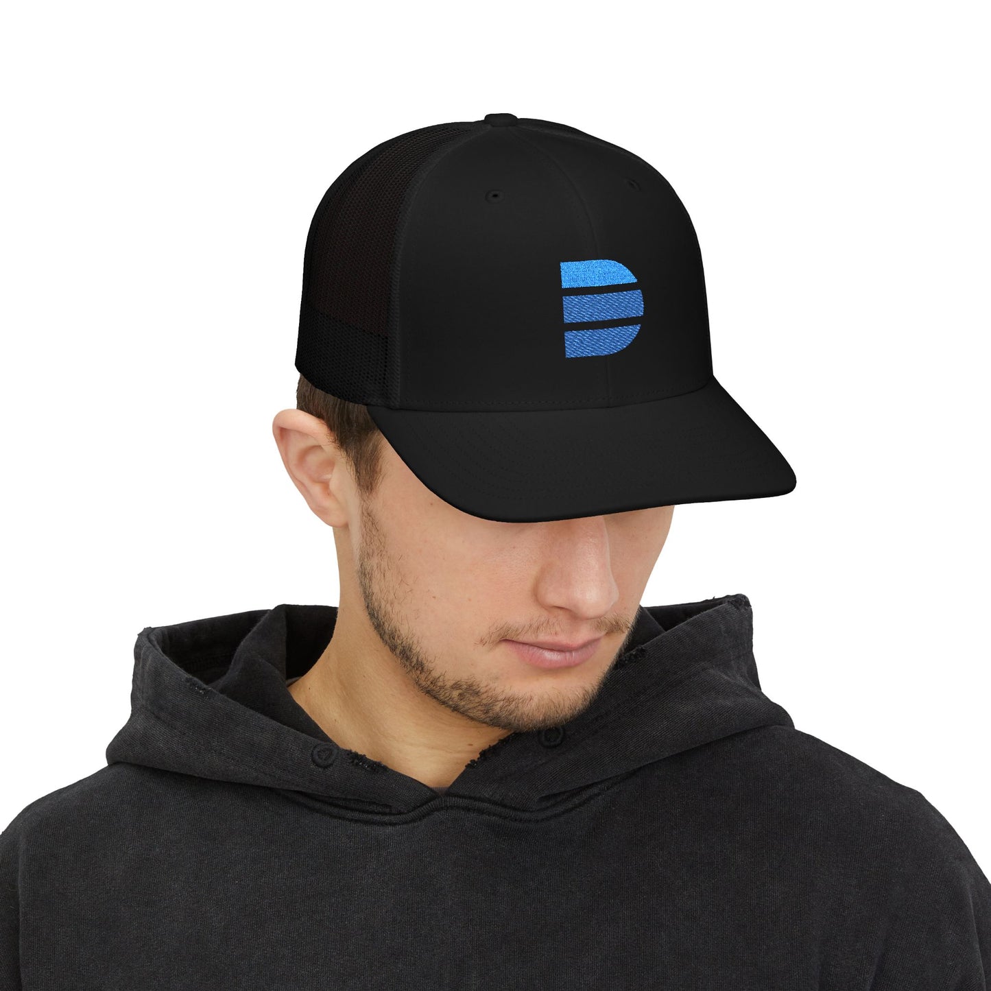 D Icon Snapback Trucker Cap (Embroidery)